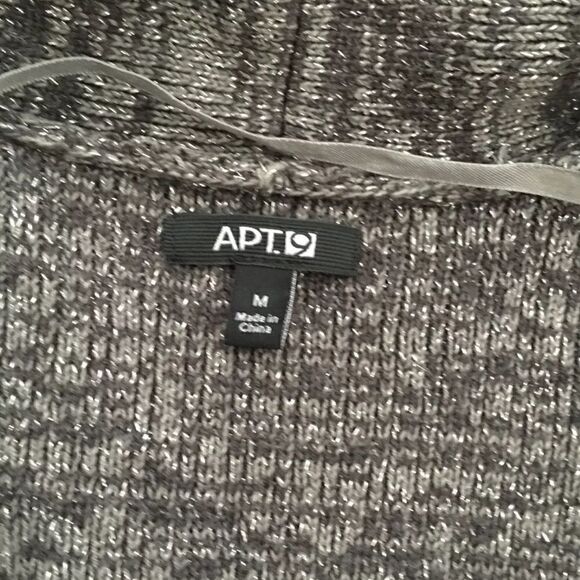 APT 9 Women's Gray Silver Long Sleeve Button Cardigan Sweater - Size M - Picture 6 of 7